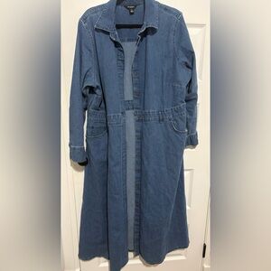 Joe Fresh Dark Blue Denim Duster or Dress - Size 1X